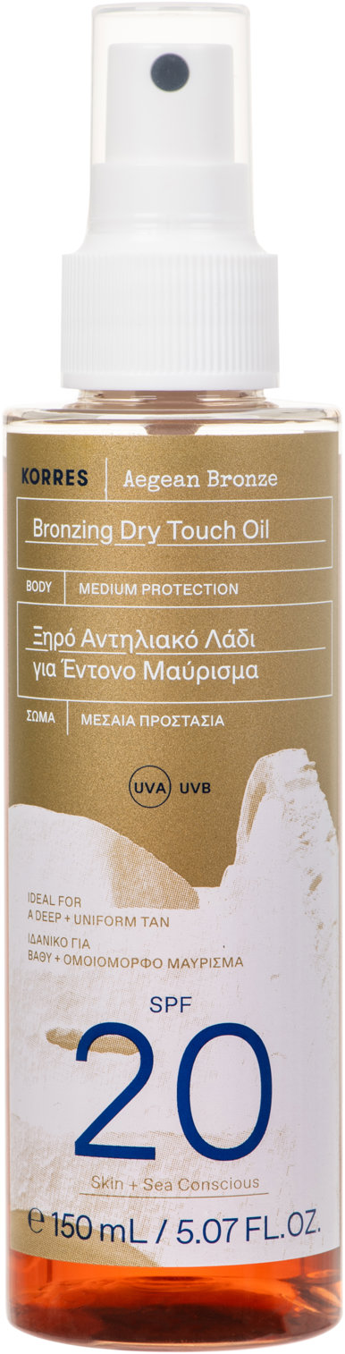 KORRES Aegean Bronze Bronzing Dry Touch Oil SPF 20, 150 ml