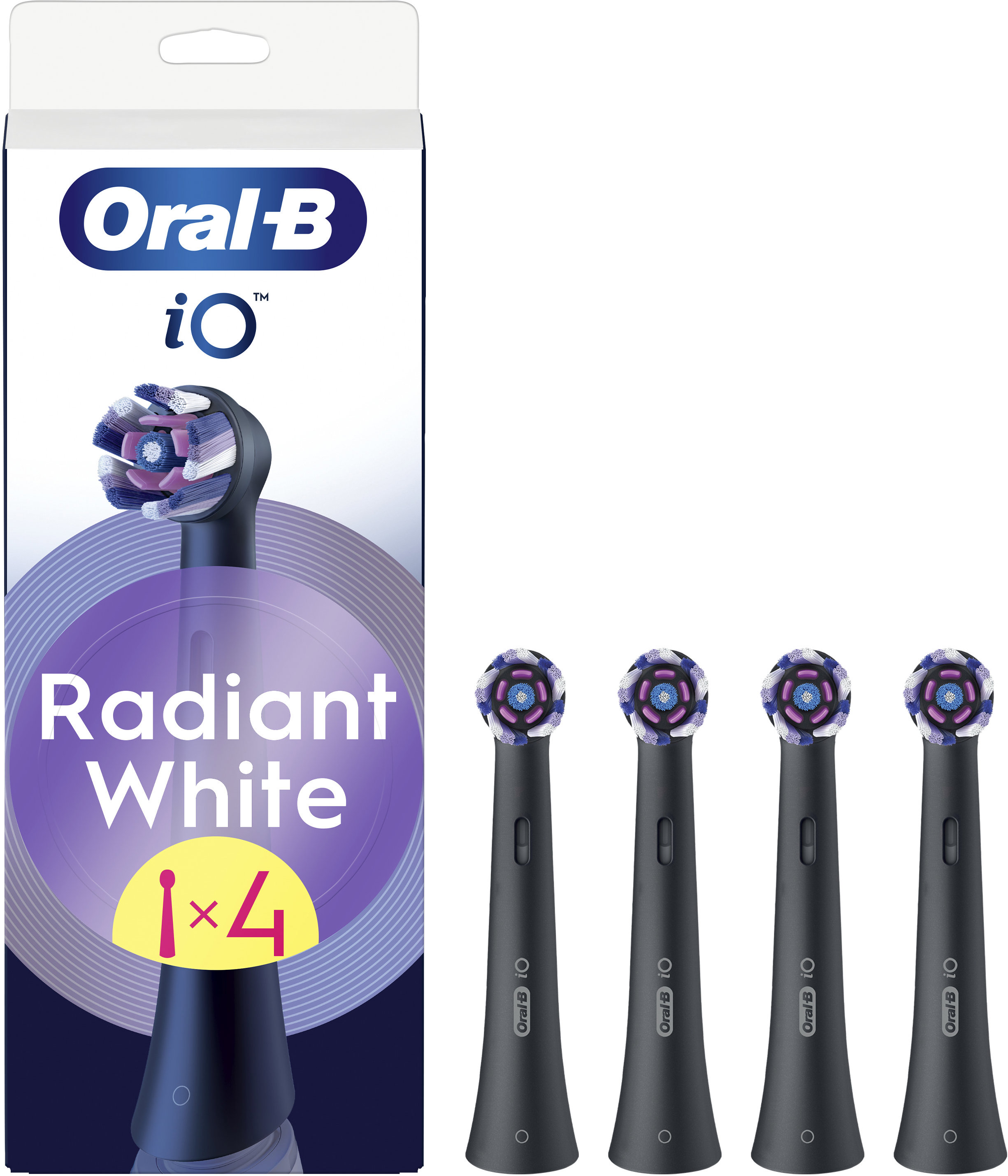 Oral-B iO Radiant White Black, 4 db