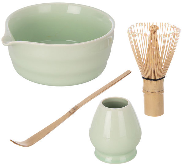 ORION Matcha tea kerámia/bambusz szett