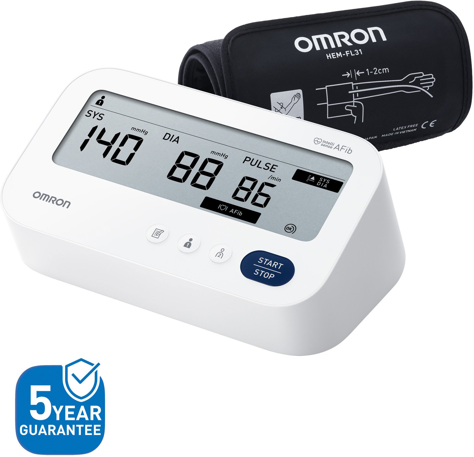 OMRON M3 Comfort AFib vérnyomásmérő + 5 év kiterjesztett garancia
