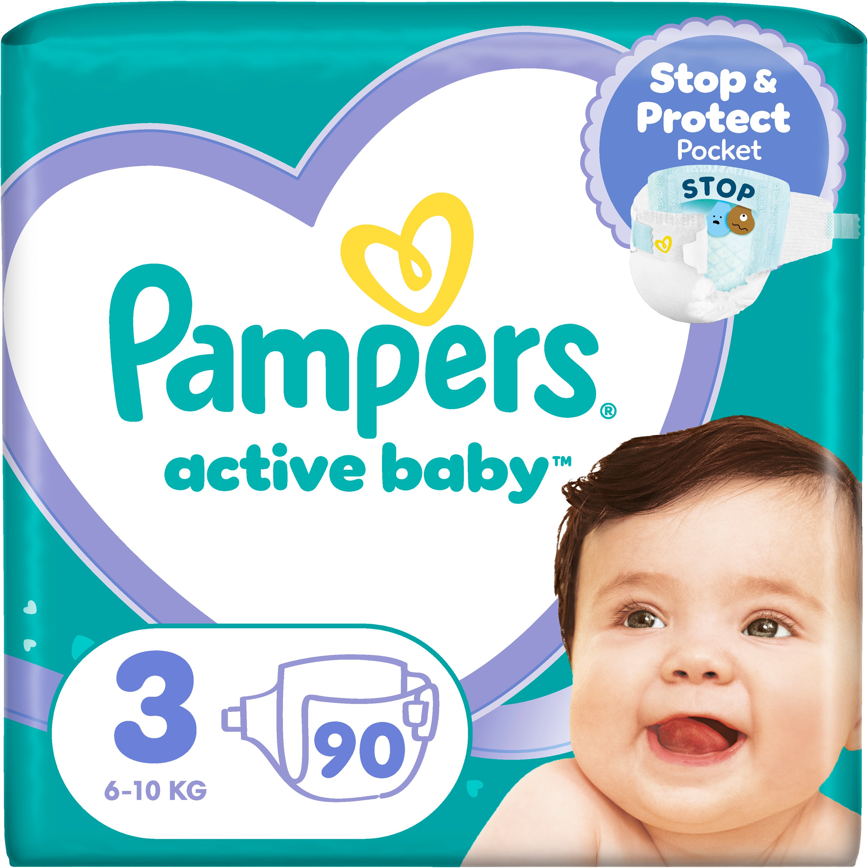 PAMPERS Active Baby 3-as méret (90 db) 6-10 kg