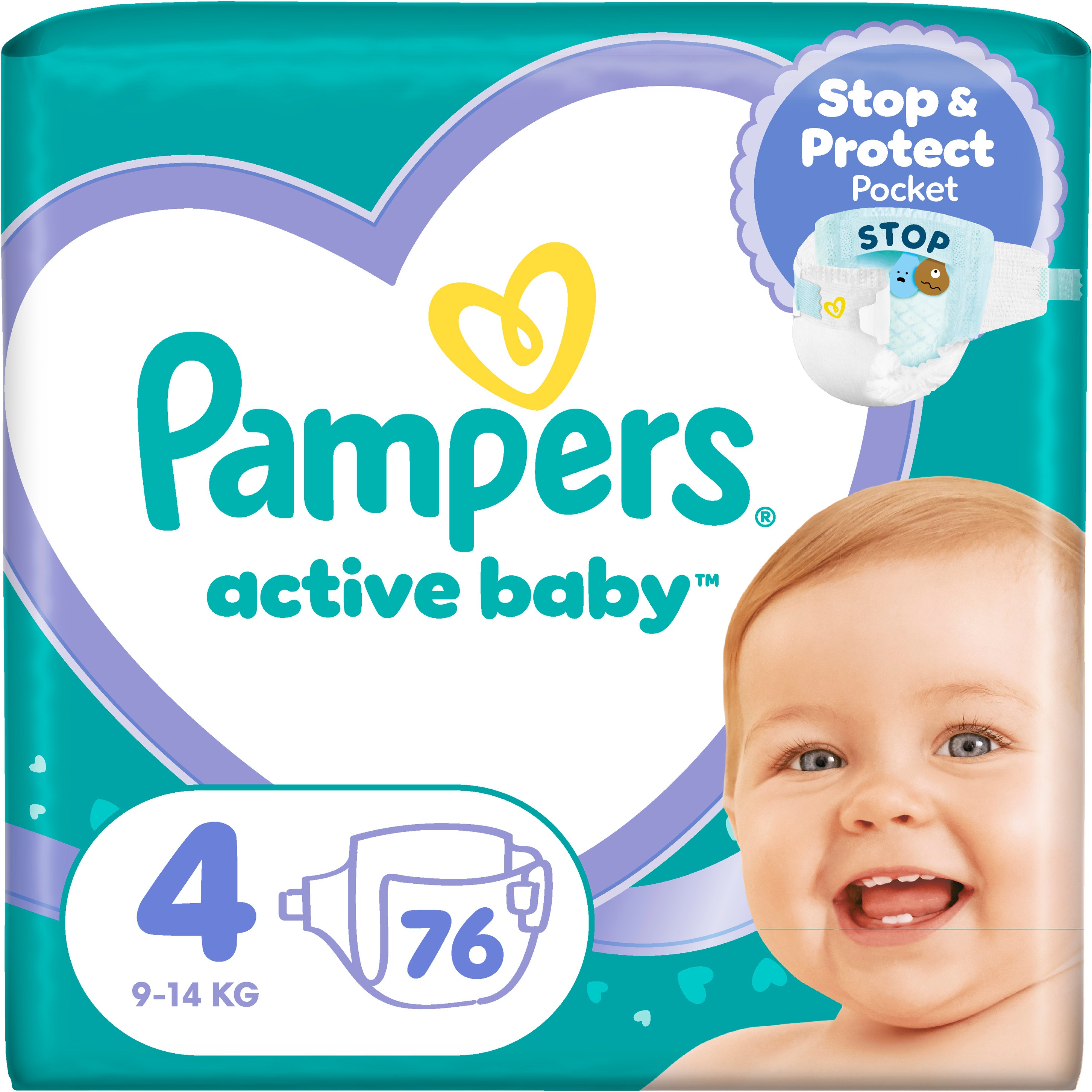 PAMPERS Active Baby 4 (76 db) 9-14 kg