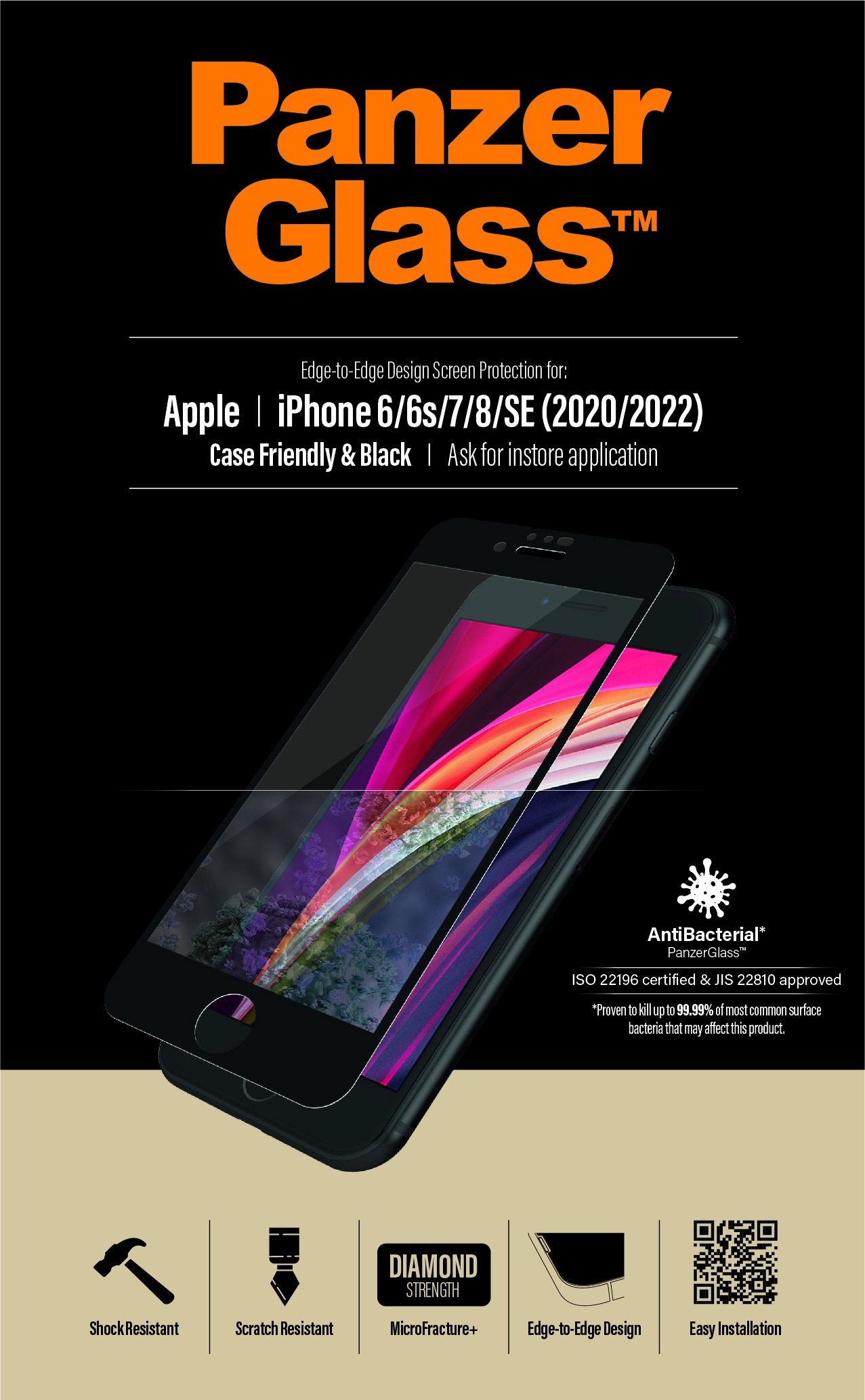 PanzerGlass Apple iPhone 6/6s/7/8/SE (2020/2022)