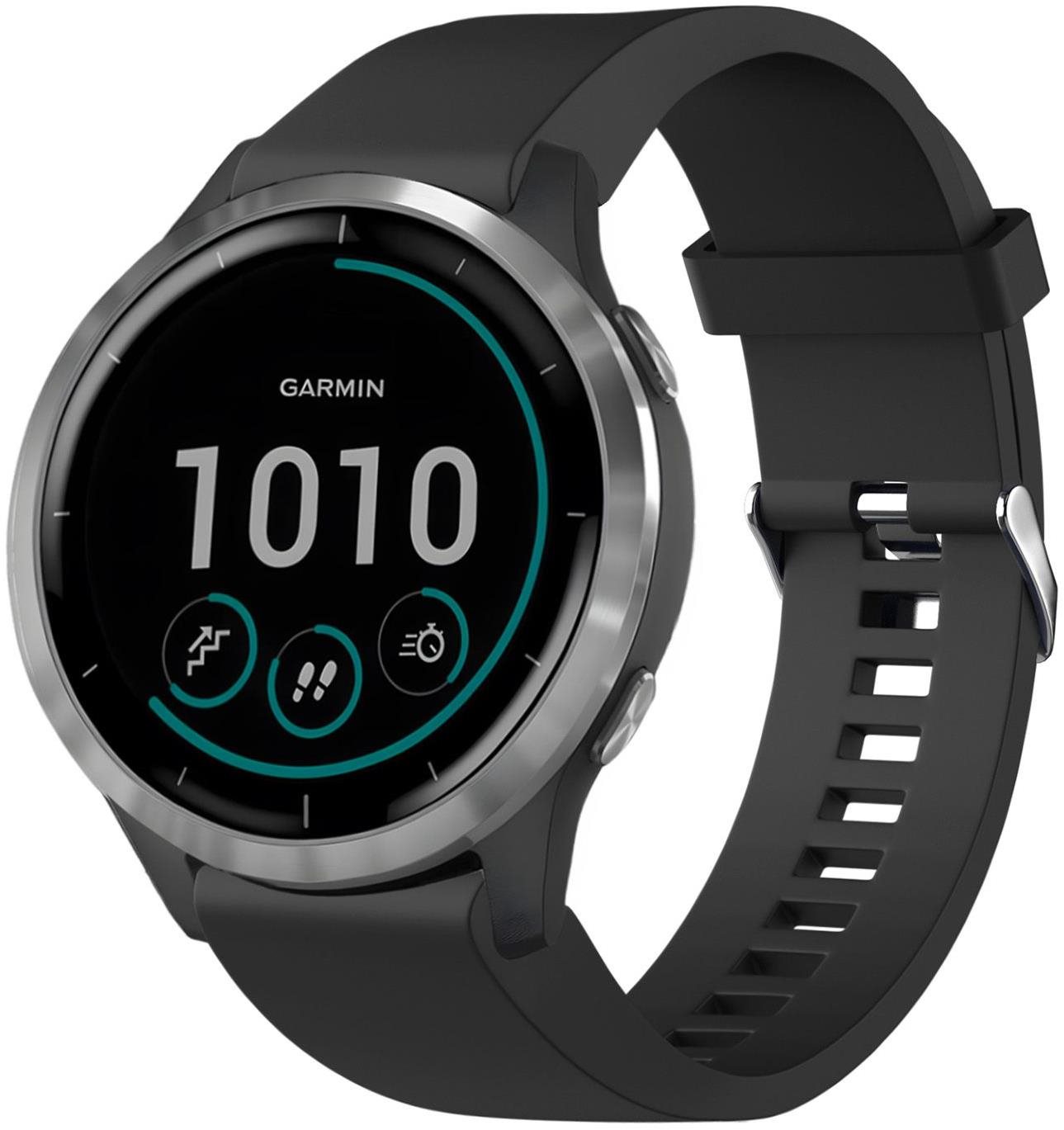 FIXED Silicone Strap Garmin QuickFit 20mm - fekete