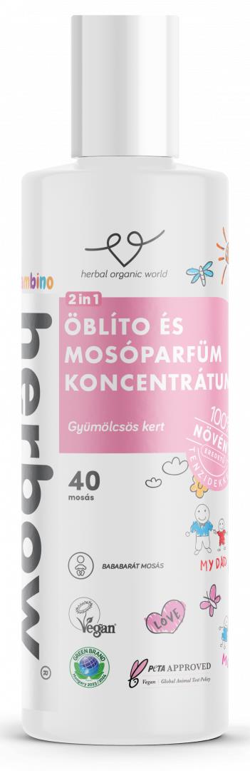 Herbow Bambino 2in1 mosóparfüm, gyümölcsös kert 200 ml (40 mosás)