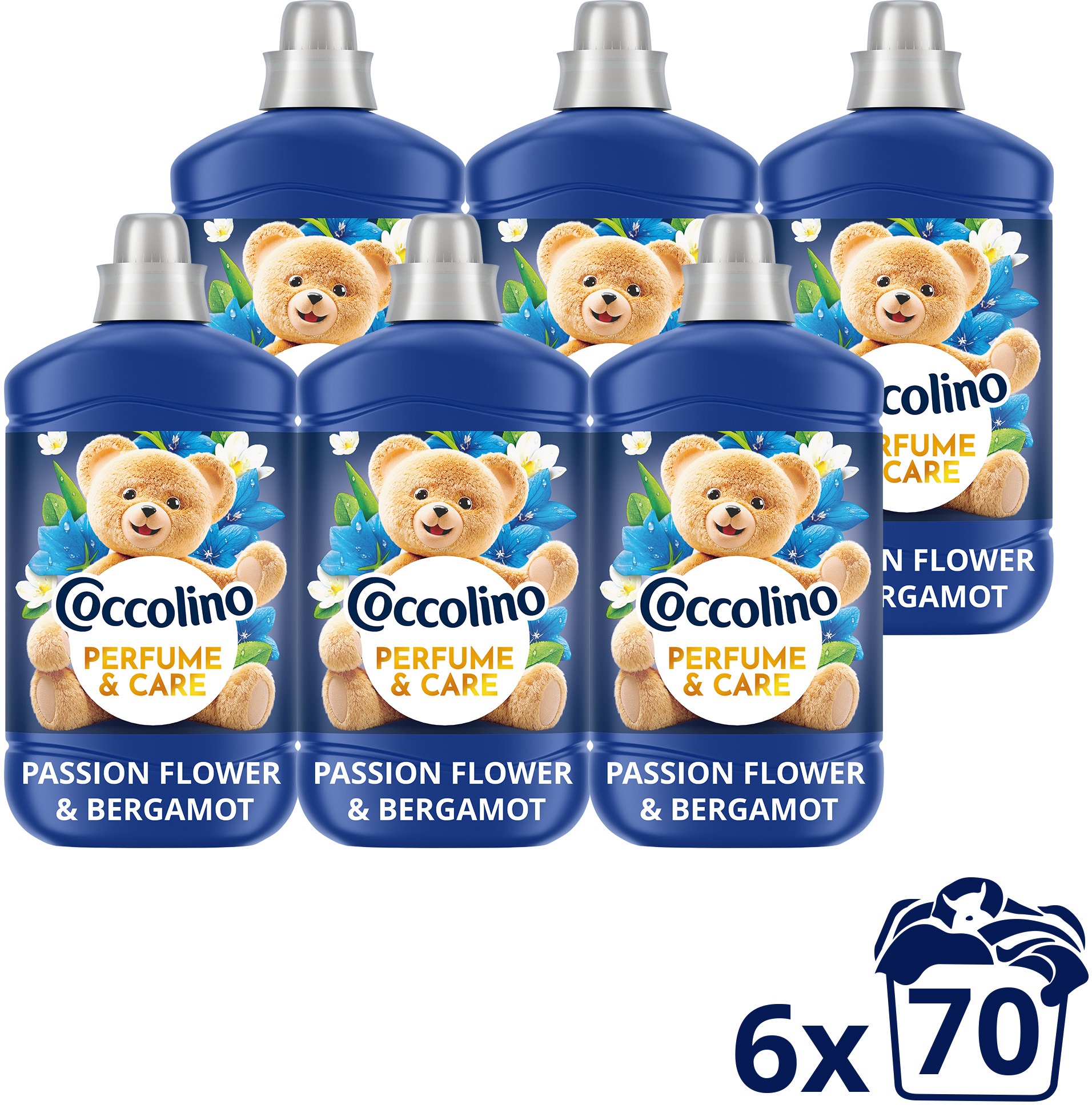 Coccolino Passion Flower & Bergamot 6×1,610 l (70 mosás)