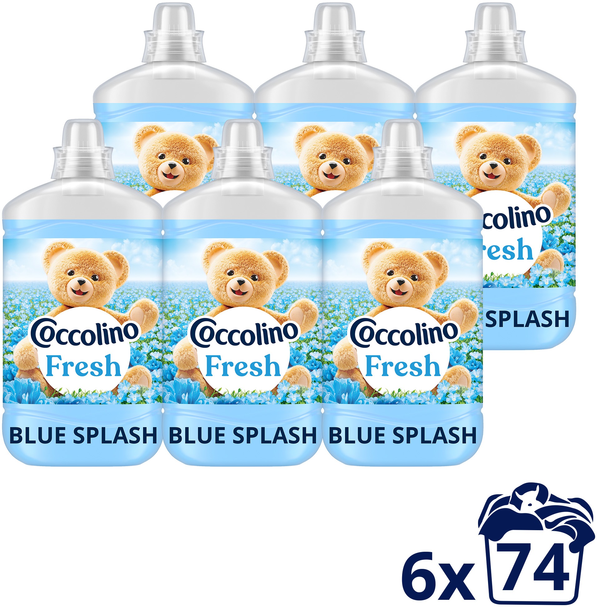 Coccolino Fresh Blue Splash 6×1,702 l (74 mosás)