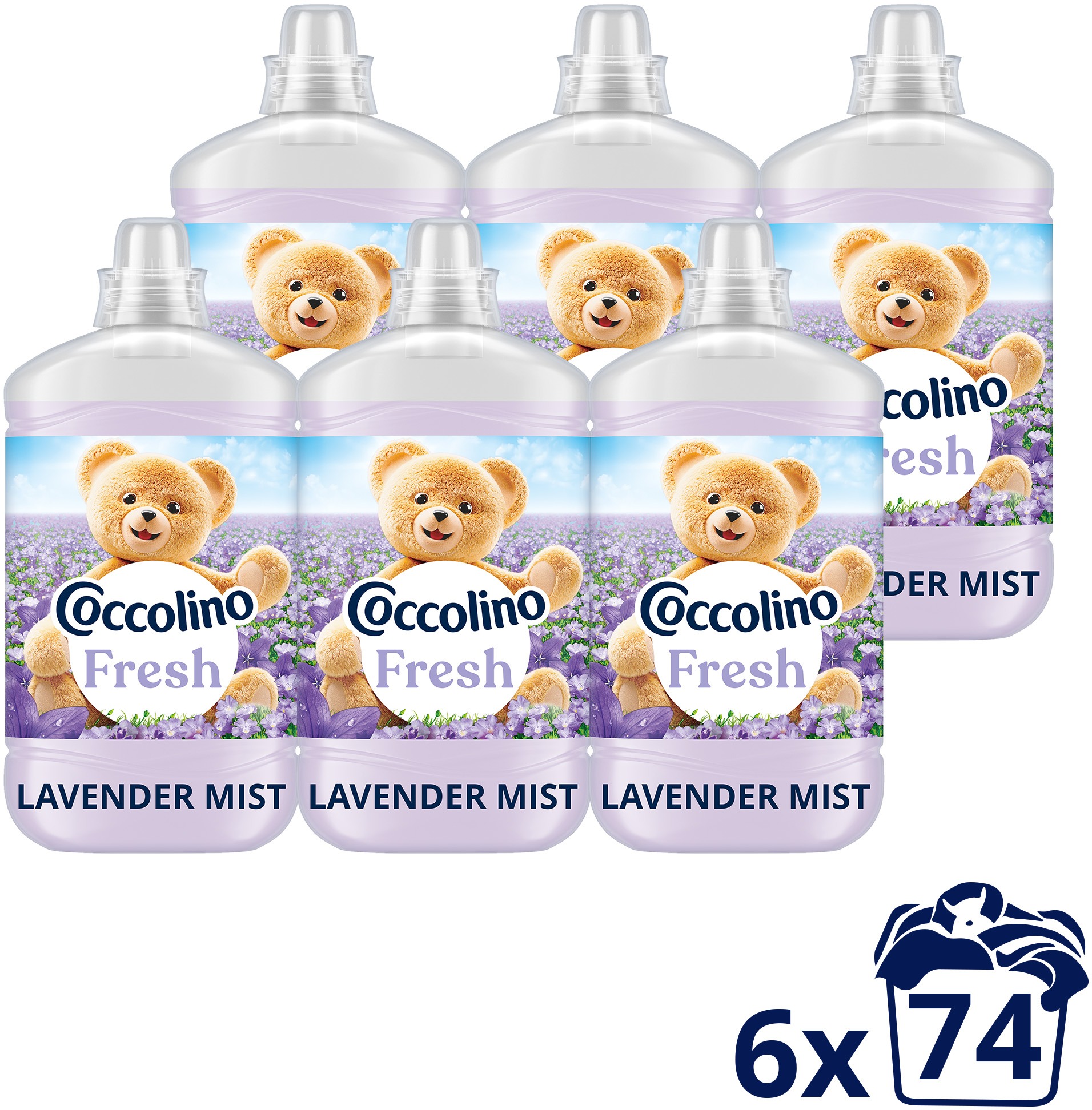 Coccolino Fresh Lavender Mist 6×1,702 l (74 mosás)