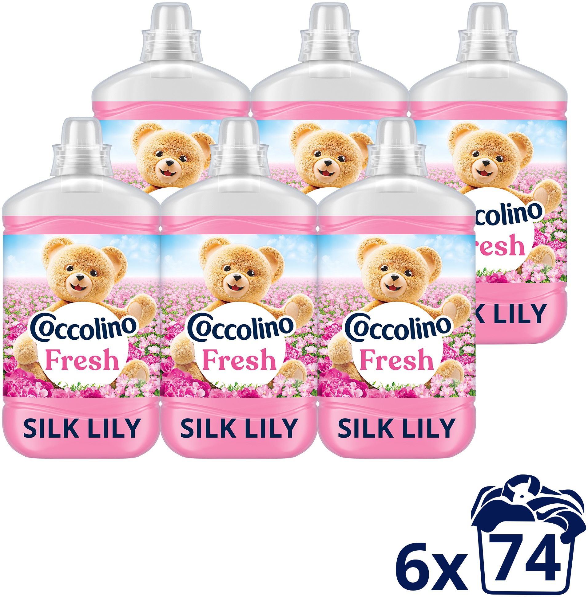 Coccolino Fresh Silk Lily 6×1,702 l (74 mosás)