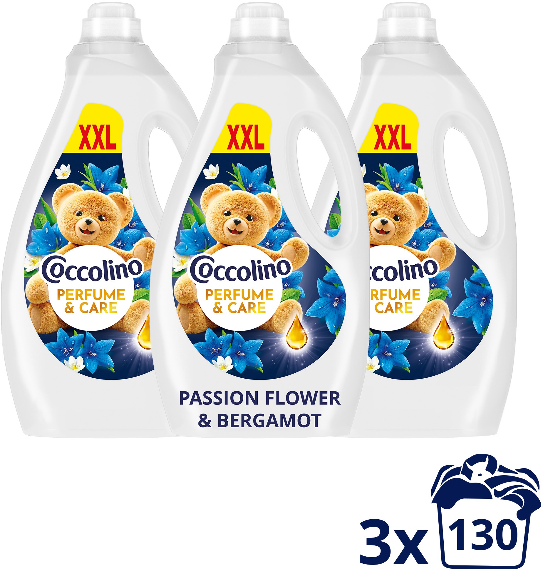 Coccolino Passion Flower & Bergamot 3×2,875 l (125 mosás)