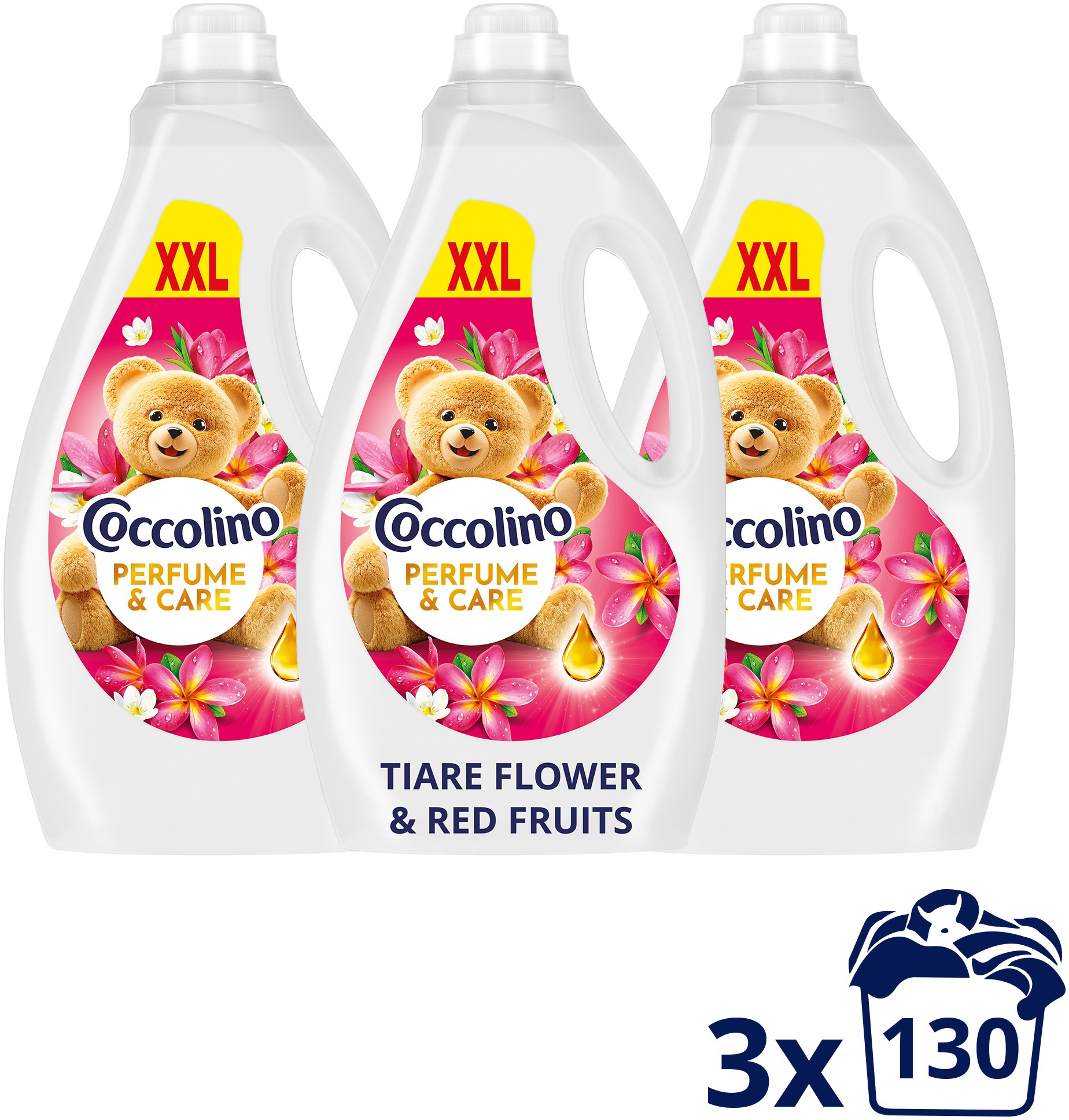 Coccolino Tiare Flower & Red Fruits 3×2,875 l (125 mosás)