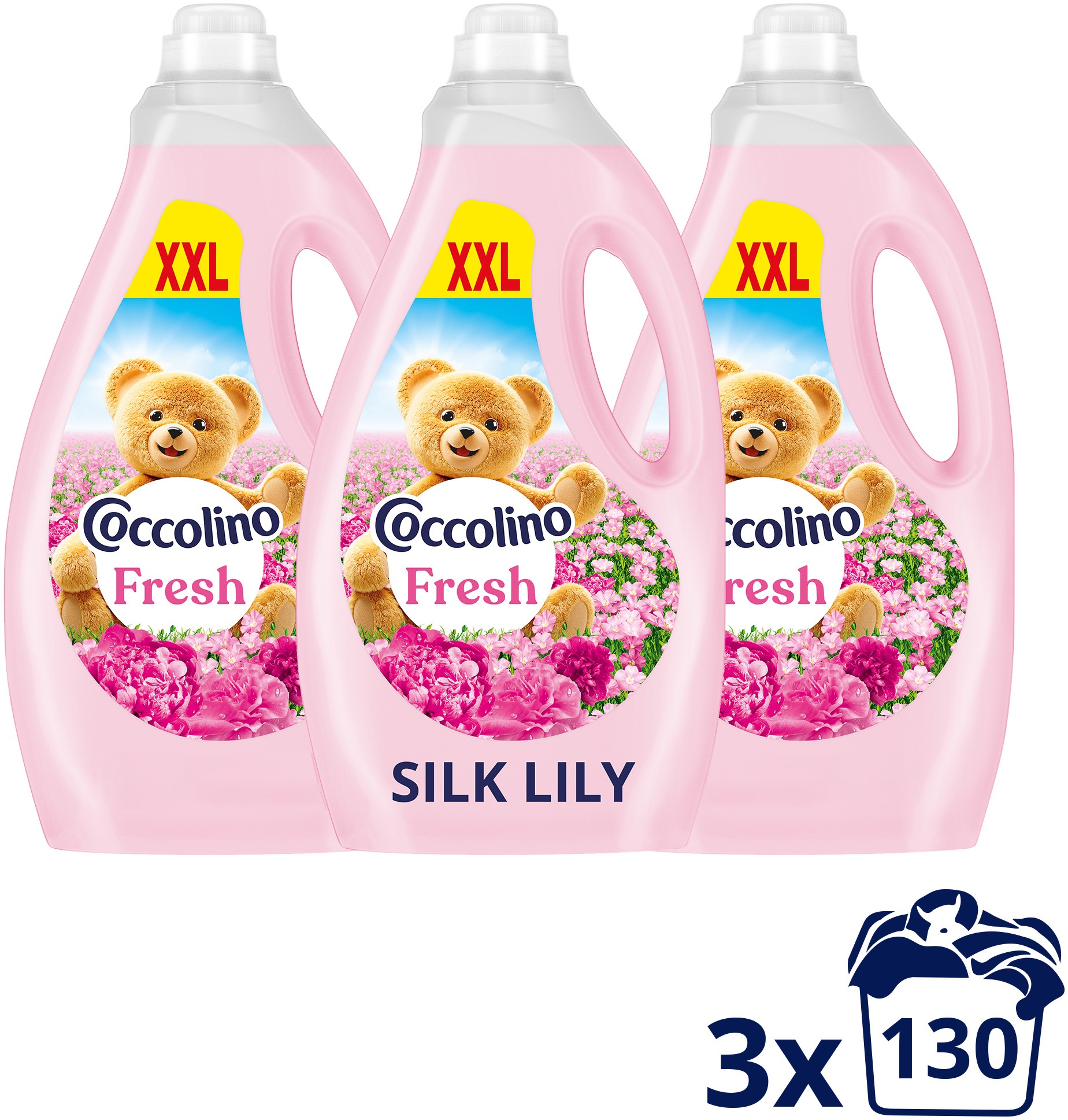 Coccolino Fresh Silk Lily 3×2,990 l (130 mosás)