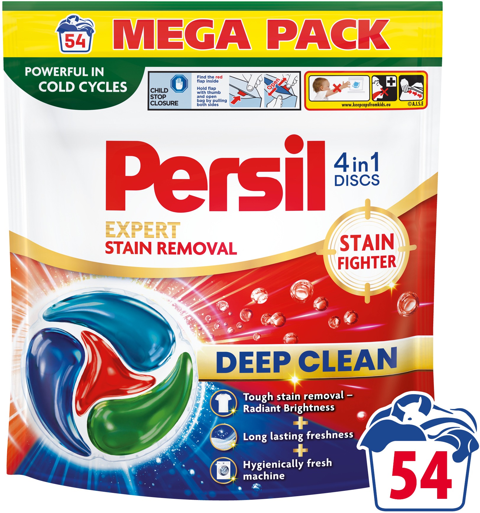 PERSIL Discs Expert Stain Removal, 54 db