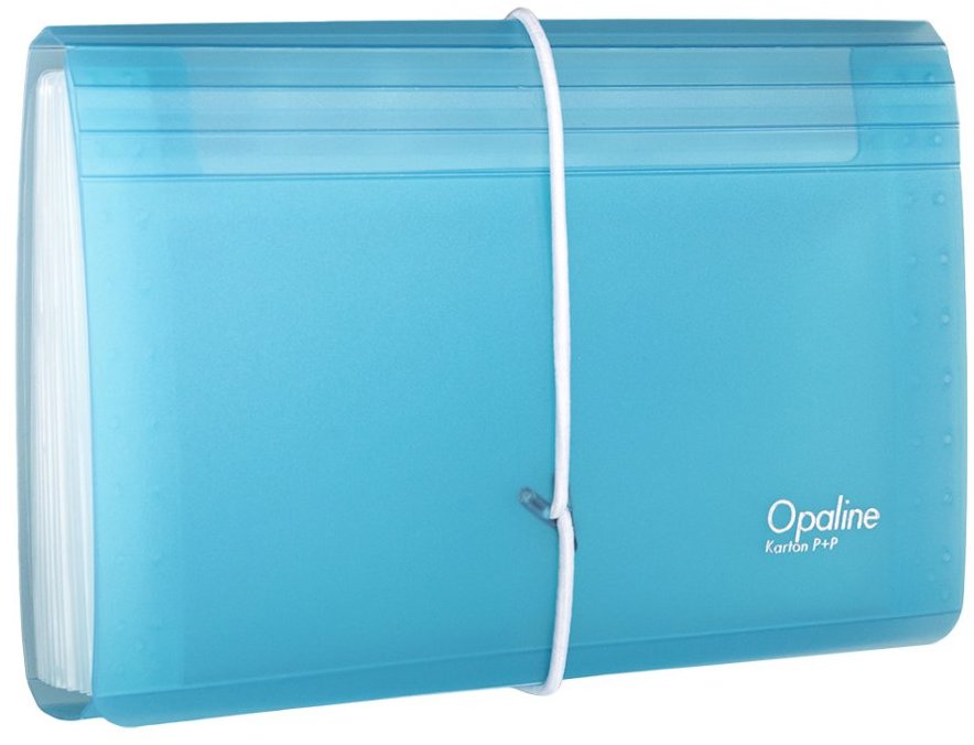 OXYBAG Opaline rendszerező gumival, (13 zseb) DL, kék