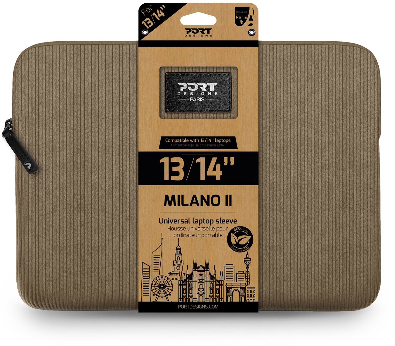 PORT DESIGNS Milano II ECO Sleeve 13/14'', barna