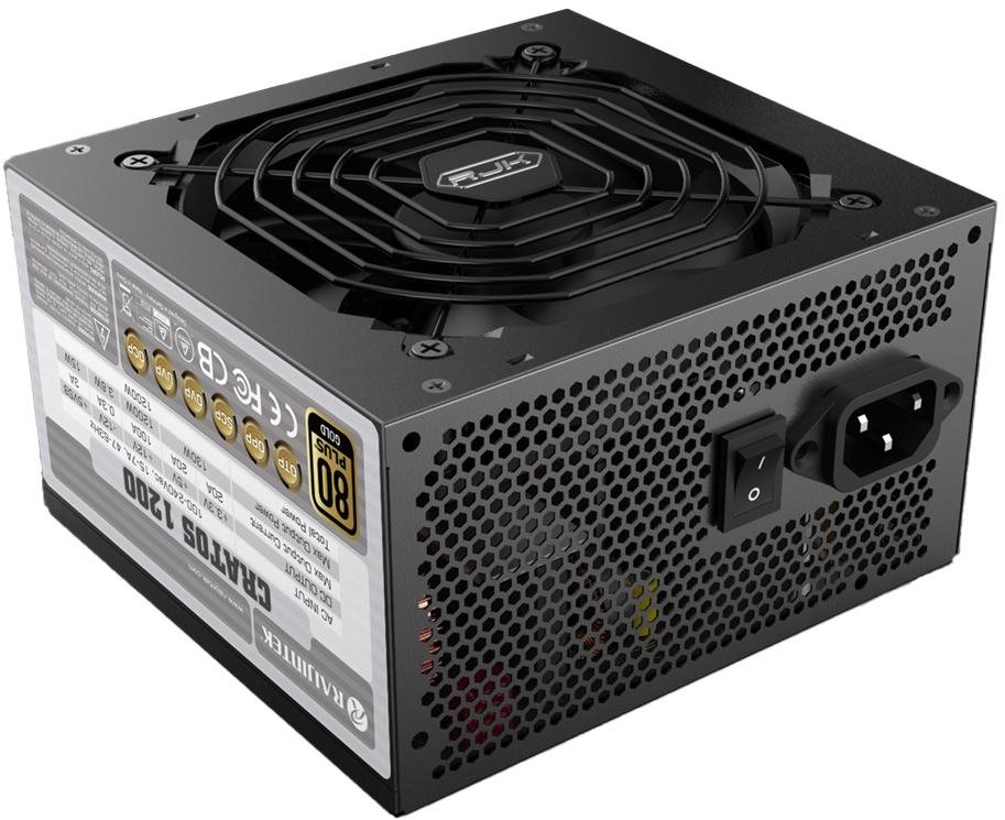 Raijintek CRATOS 1200 1200W 80+ Gold Black