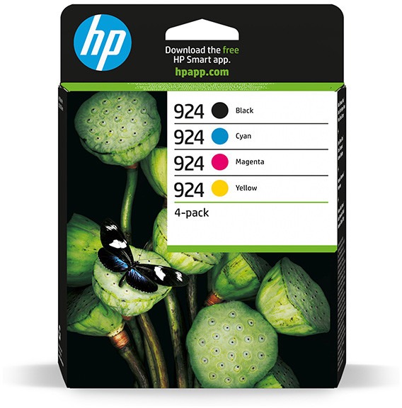 HP 6C3Z1NE 924 Multipack, fekete + 3 szín