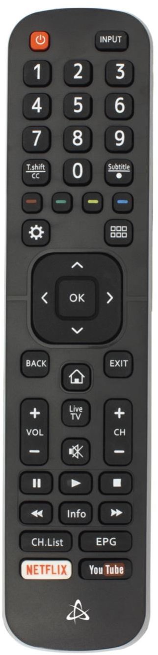SBOX távirányító Hisense TV-hez, fekete