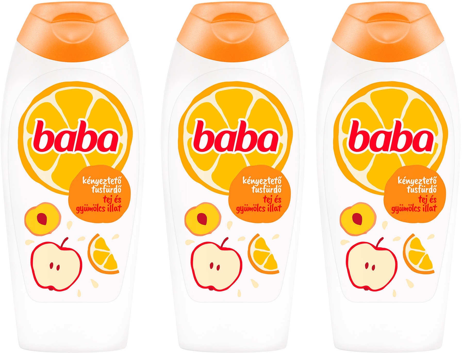 BABA tej és gyümölcsös tusfürdő 3x400 ml