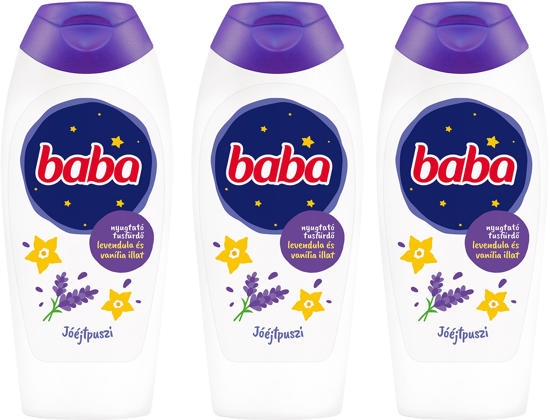 BABA levendula és vaníliás tusfürdő 3x400 ml