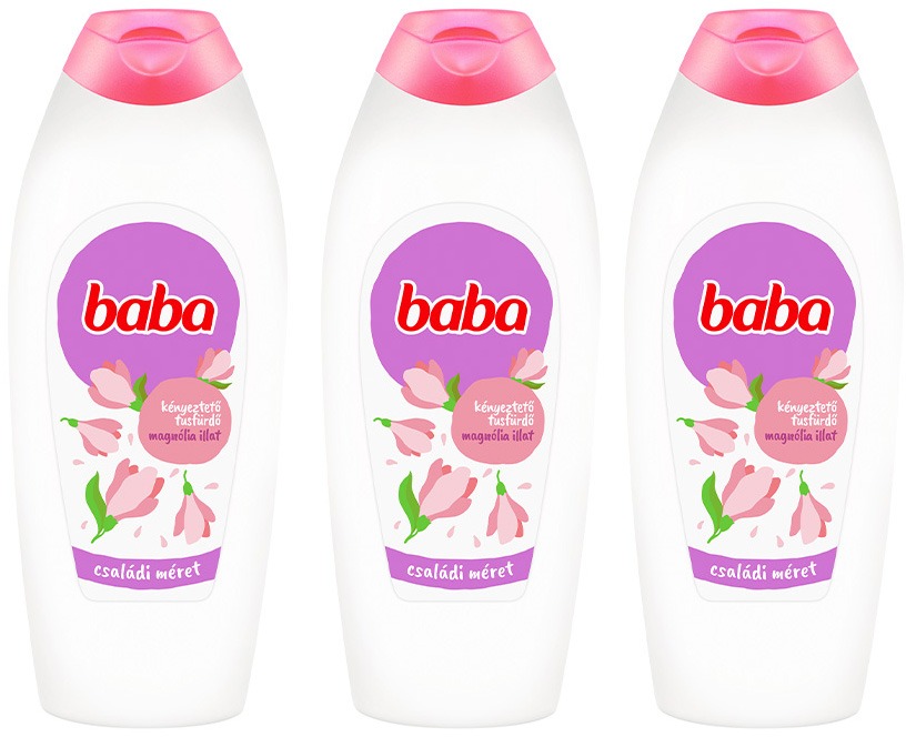 BABA magnóliás tusfürdő 3x750 ml