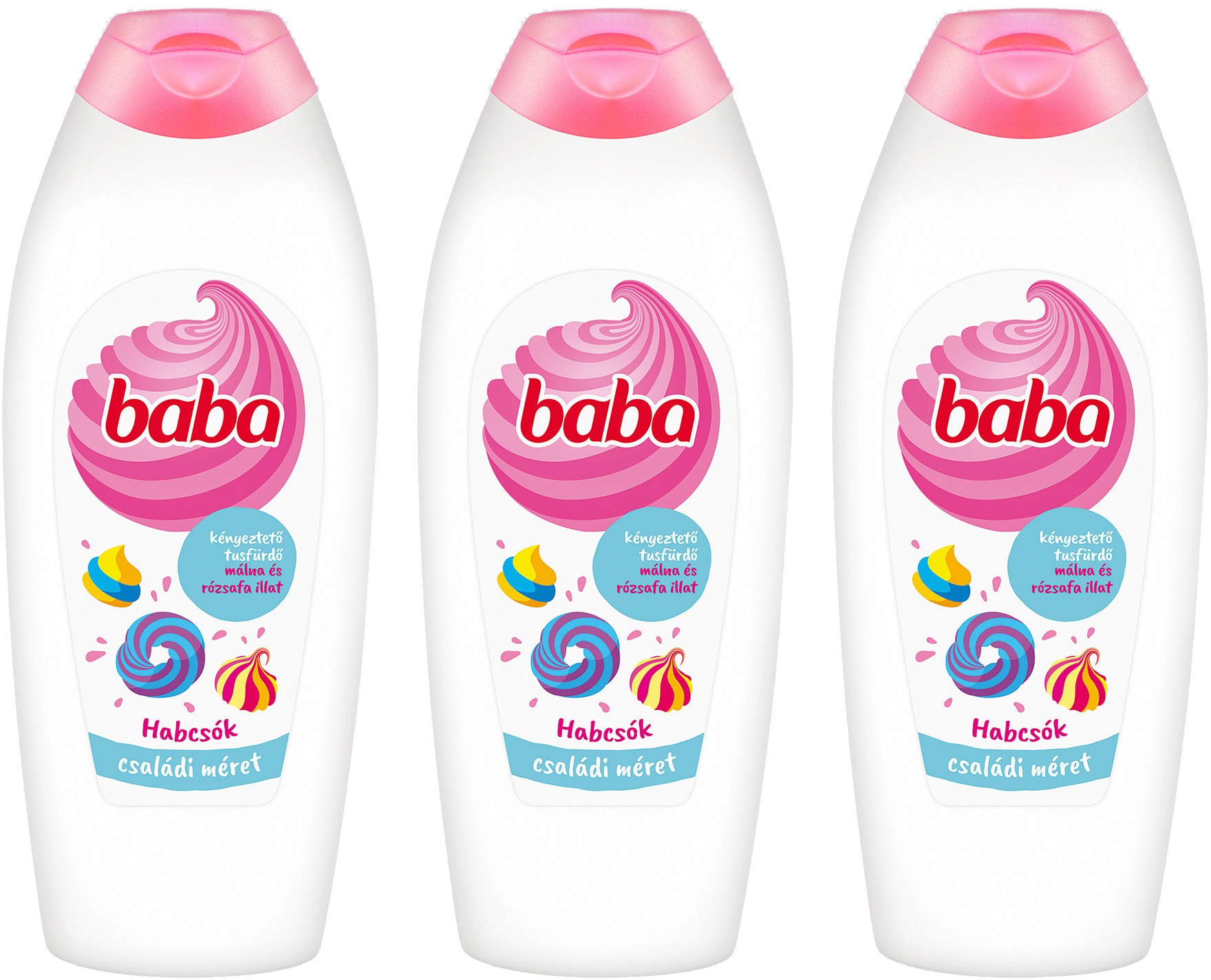 BABA málna és rózsafás tusfürdő 3x750 ml