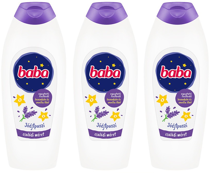 BABA levendula és vaníliás tusfürdő 3x750 ml