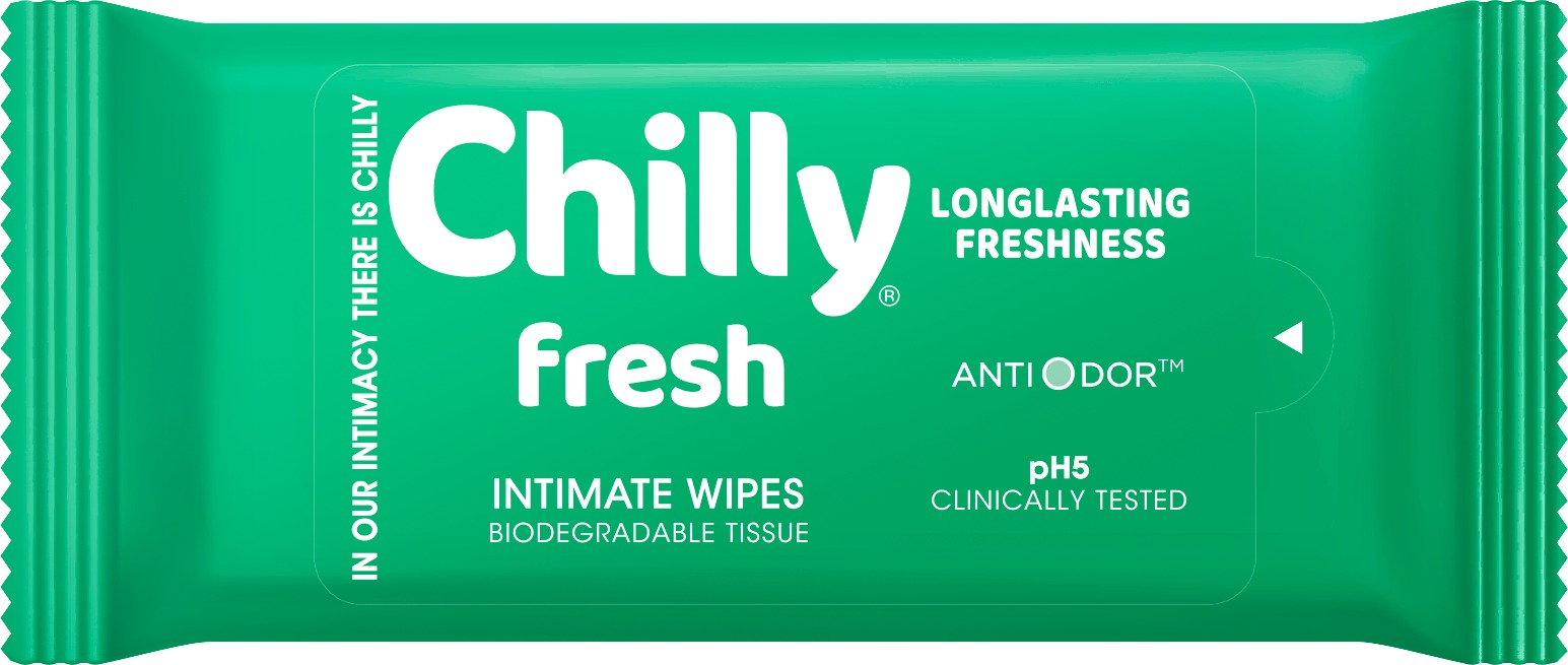 CHILLY Intim törlőkendők, Fresh, 12 darab
