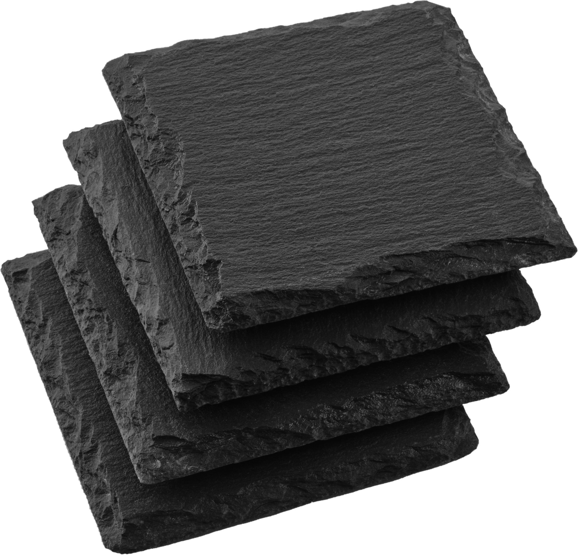 Siguro Slate Pala alátét készlet, 10x10cm, 4 db, fekete