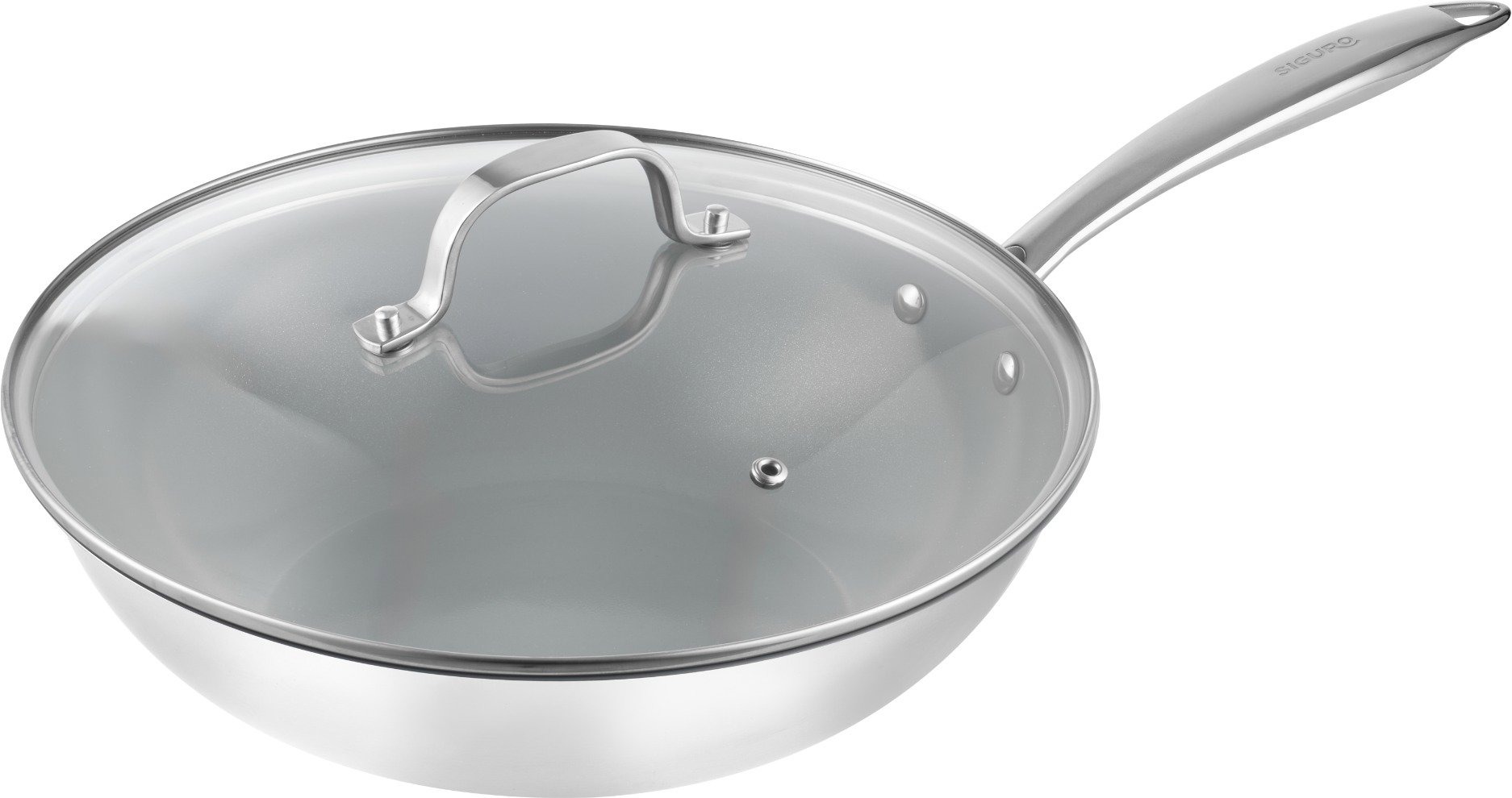 Siguro Wok Pure Delight, 28 cm átmérő, fedővel, ILAG® ceramic
