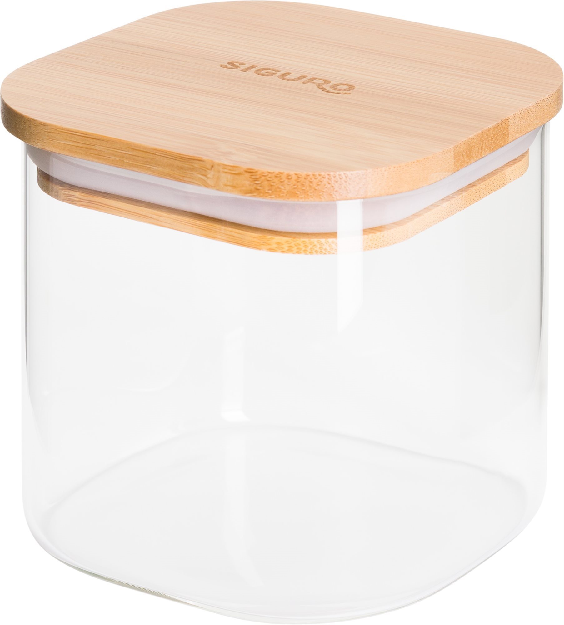 Siguro Bamboo ételtároló doboz, 0,6 l, 9,8 x 10 x 10 cm