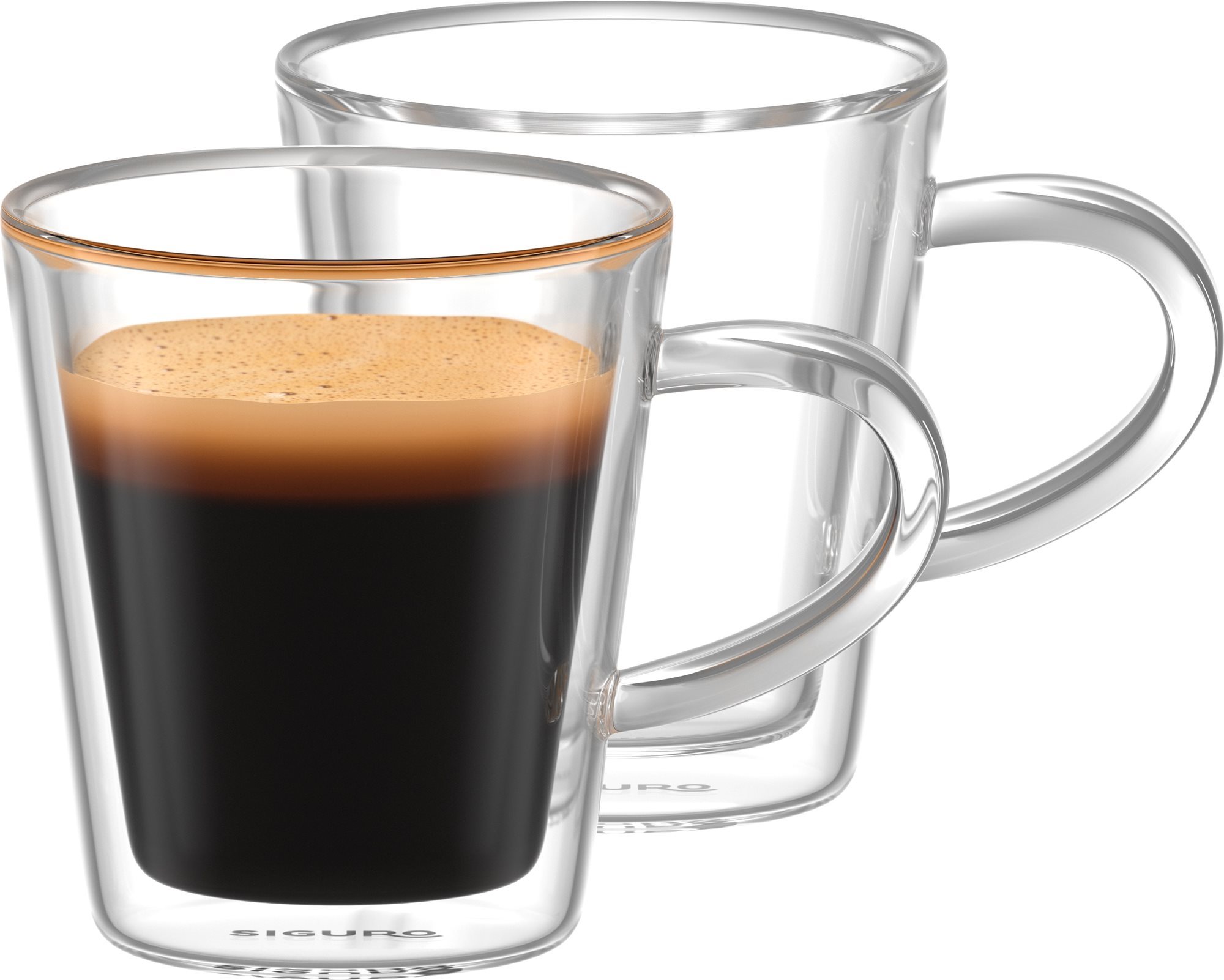 Siguro Espresso duplafalú üvegpohár, 90 ml, 2 db