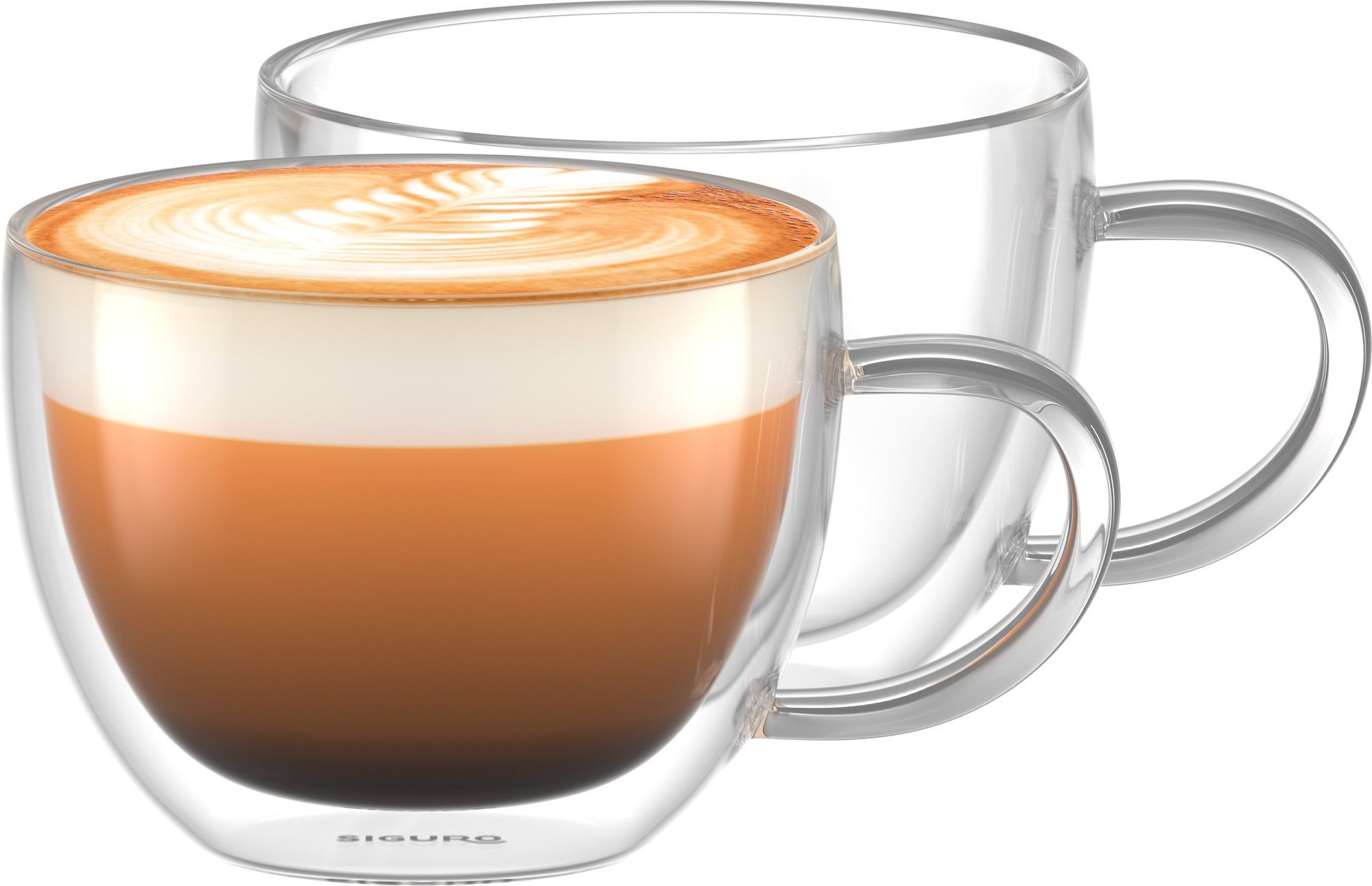 Siguro Capuccino duplafalú üvegpohár, 280 ml, 2 db
