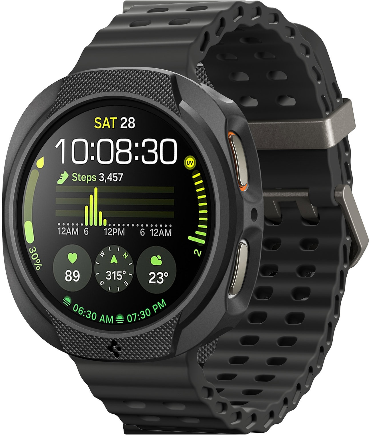 Spigen Liquid Air Matte Black Samsung Galaxy Watch 8 44mm tok