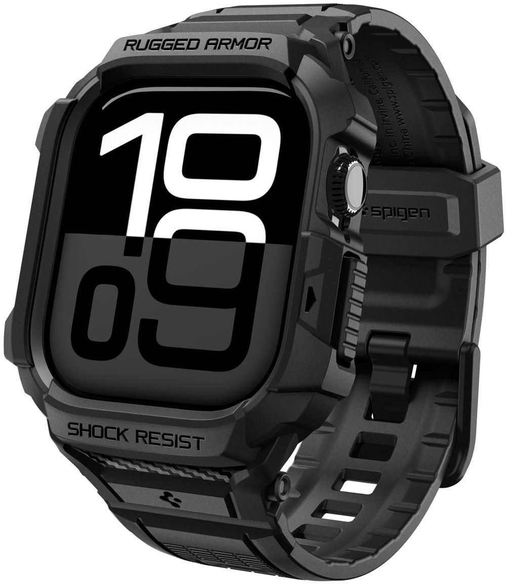 Spigen Rugged Armor Pro 2 Apple Watch 11 46mm tok - Matte Black