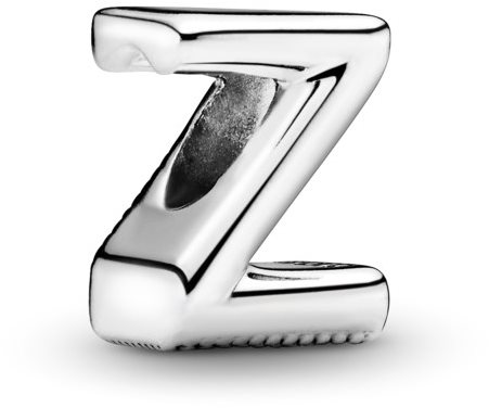 797480 Letter Z Alphabet Sterling Silver Charm for Women, Blue - Adult