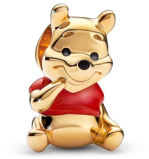 Pandora 14k Gold-Plated Unique Metal Blend Multicolor Disney Winnie the Pooh Bear Charm - Multicolor
