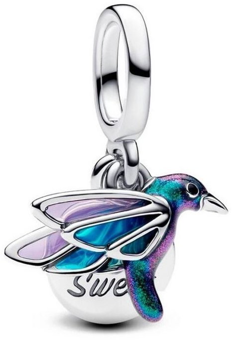 Pandora Sterling Silver Hummingbird Double Dangle Charm - Sterling Silver