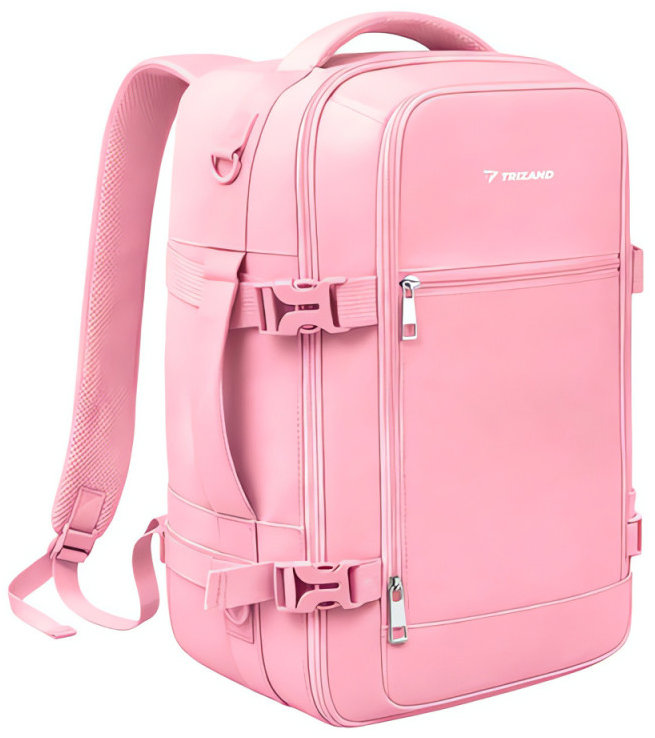 Trizand 27658 hátizsák repülőre, 20 l, 40x25x20 cm, rózsaszín