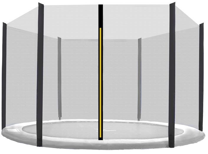 Aga Védőháló, 250 cm, 6 rúdhoz, fekete háló / fekete