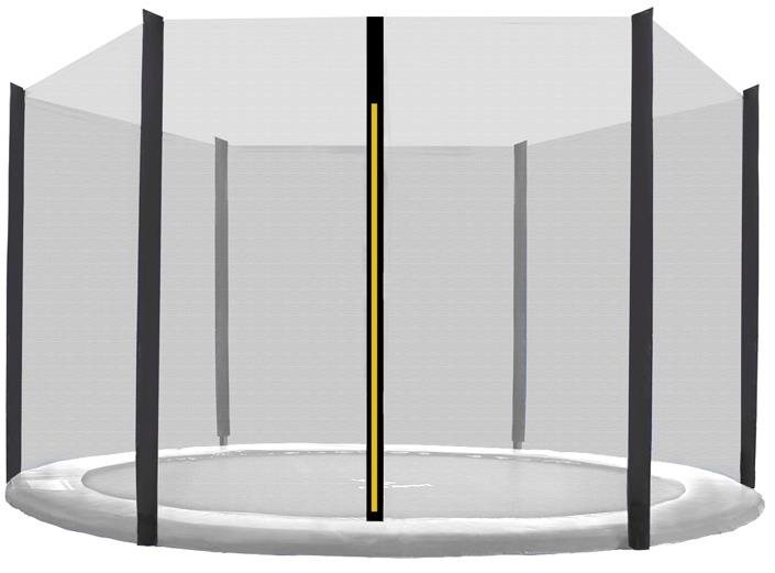 Aga Védőháló, 6 tartórúdhoz, 460 cm, fekete háló / fekete