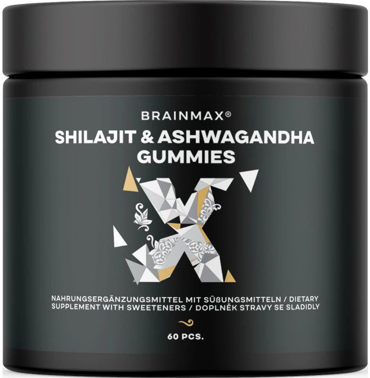 BrainMax Shilajit & Ashwagandha gumicukor, 60 db