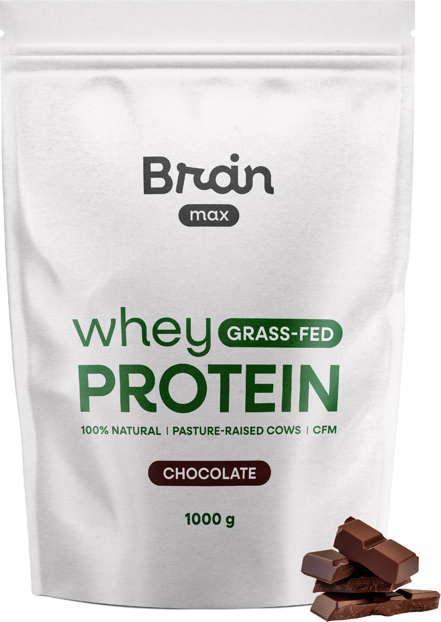 BrainMax Grass-fed Whey Protein, 1000g, csokoládé