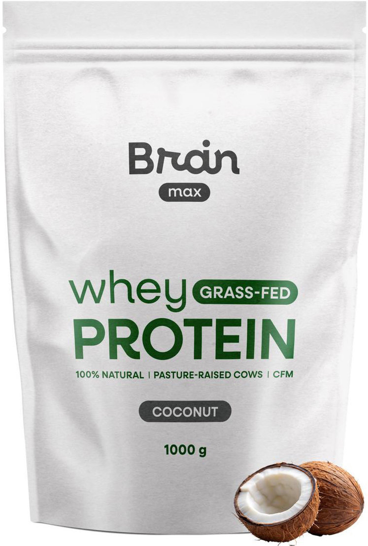 BrainMax Grass-fed Whey Protein, 1000g, kókusz