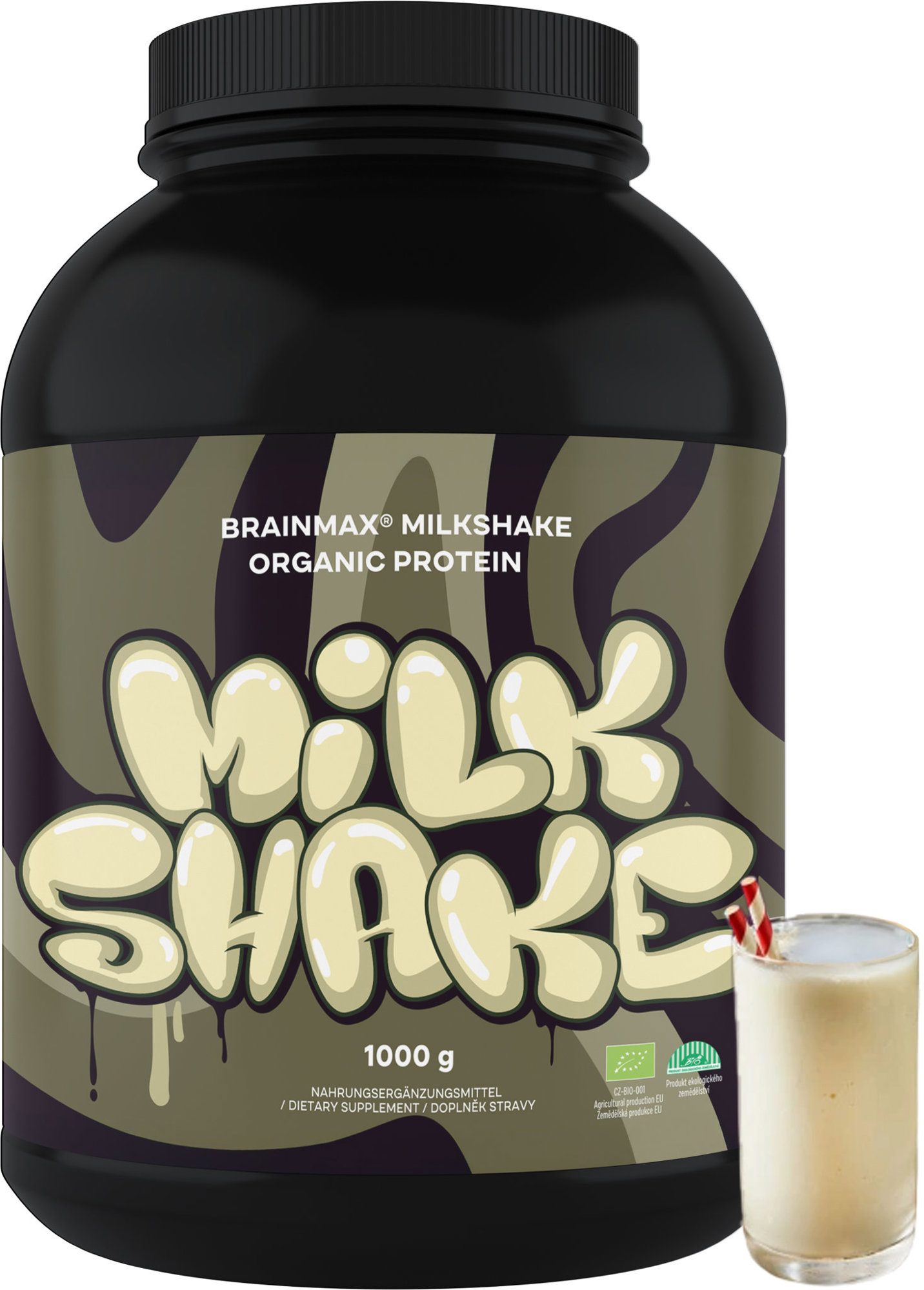BrainMax BIO Milkshake Protein, 1000g, ízesítés nélkül
