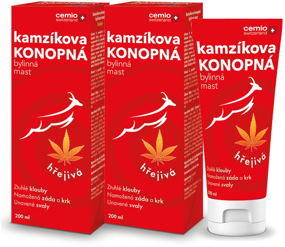 Cemio Kamzík melegítő kenderbalzsam, 2× 200ml