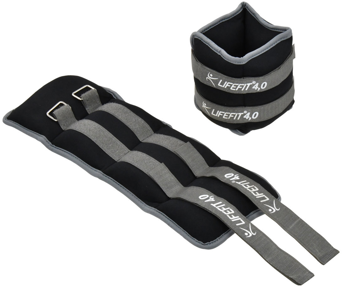 Lifefit S2 neoprén boka- vagy csuklósúly, 2×4,0kg, fekete
