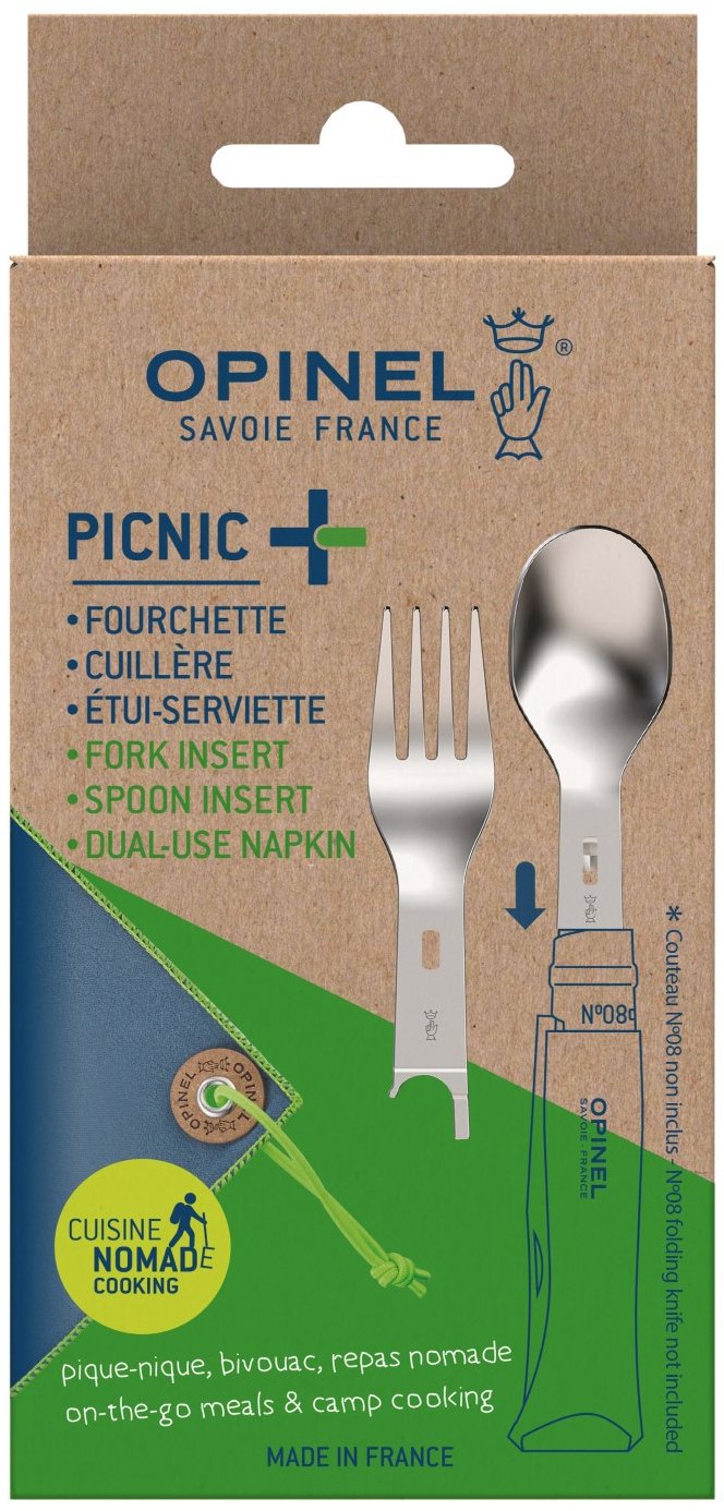 OPINEL Picnic+ (kanál, villa, szalvéta - kés nélkül - N°8-as késekhez alkalmas)