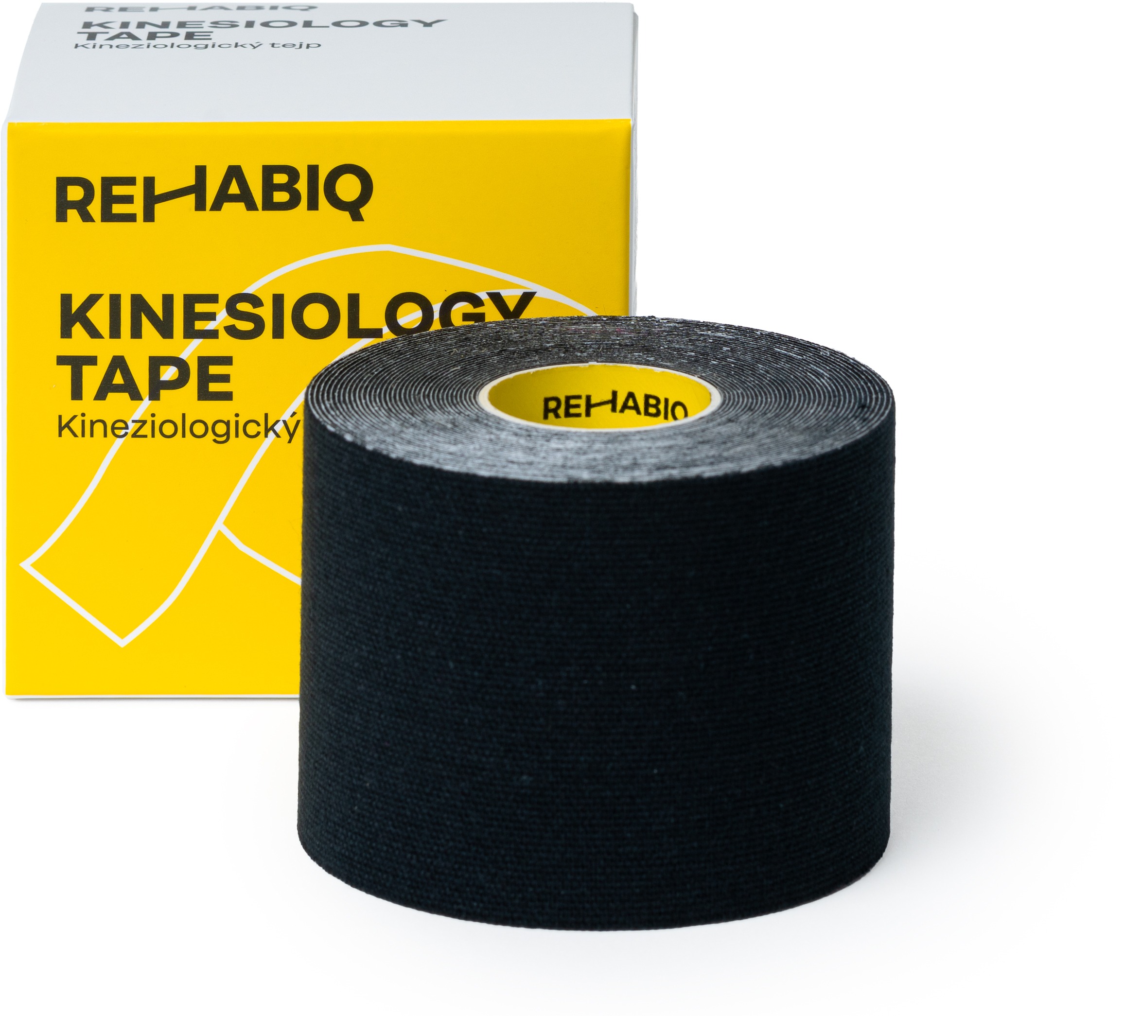 Rehabiq Kinesiology Tape, fekete, 5 cm × 5 m