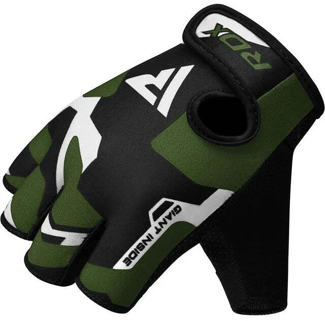 RDX Sublimation F6 Gym Gloves fitness kesztyű, fekete-zöld, S
